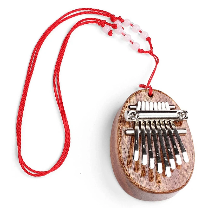 Kalimba 8 Keys Thumb Piano With Lanyard Portable Mini Piano Musical Instruments Good Valentine Gift Booster Carry Case