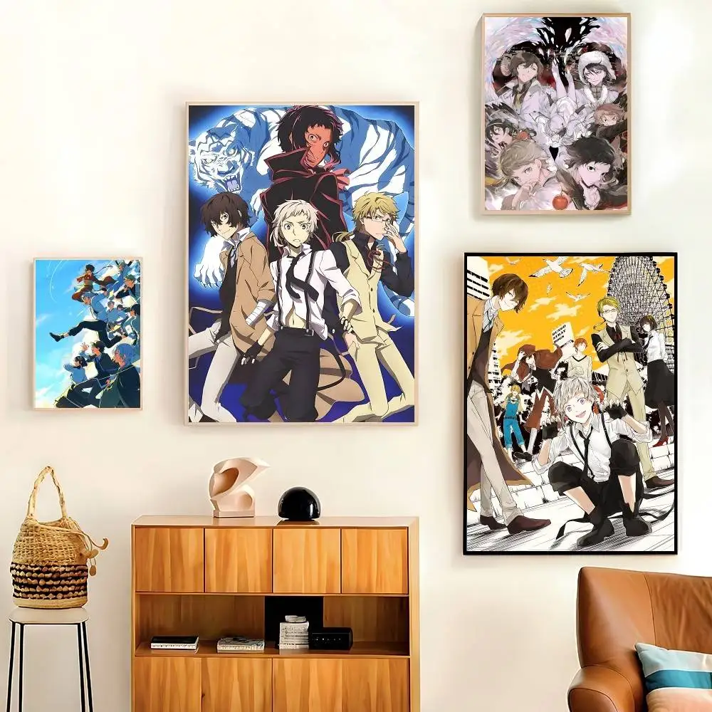 Bungo Stray Dogs Anime Poster HD Quality Wall Art Retro Posters For Home Room Wall Decor Kawaii Room Decor