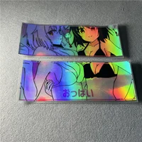 Waterproof Vinyl Decal for Motorcycle HelmetBody Window Anime Bikini Girl Laser Sticker