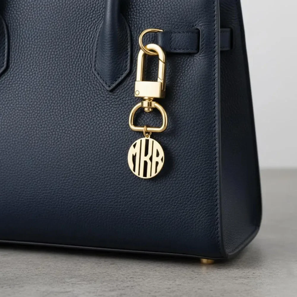 Custom pattern logo bag charm, personalized name logo bag charm, personalized keychain
