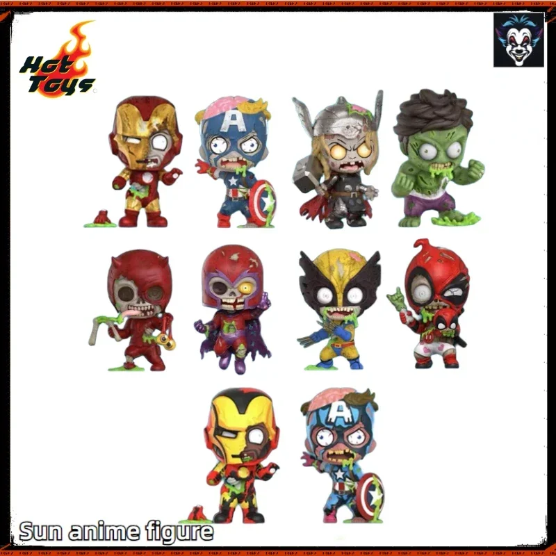 In Stock Hot Toys Zombie Iron Man Captain America Wolverine Deadpool COSBABY Mini Figure Model Collection Toys Children