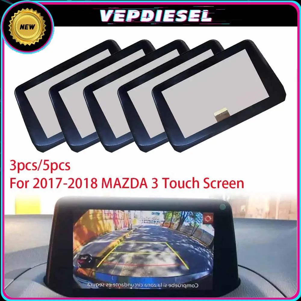 

3/5pcs 7" Brand New B61A611J0 Touch Screen Panel Digitizer For Mazda 3 2017 2018 Gps Navigation Radio Display