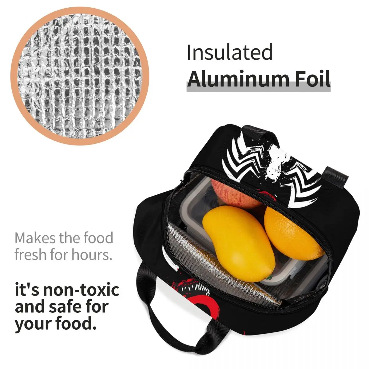 Aluminum Foil Insulation High School Marvel Venom The Last Dance Food Bags Durable Lightweight Symbiote Office Insulated Case image 4