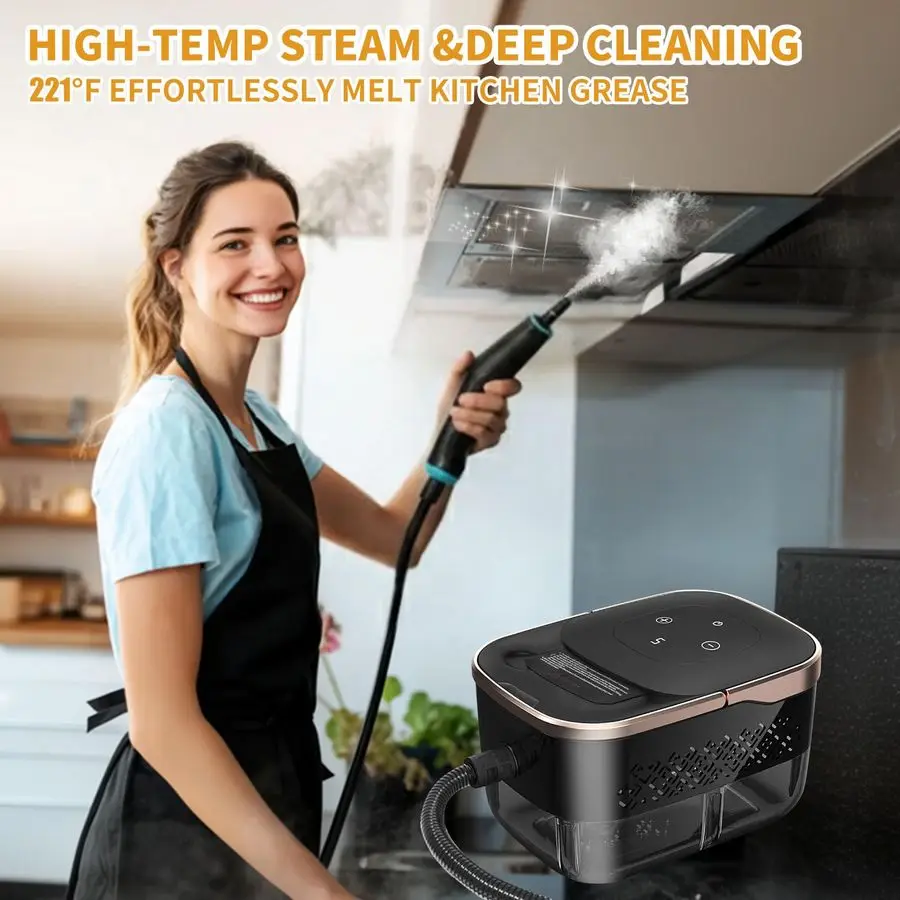 Steam Cleaner,15s HeatUp,42.27oz Tank,6Level Adjustable,2500W Portable Steamer for Cleaning with 11PCS Accessories,Steam Cleaner