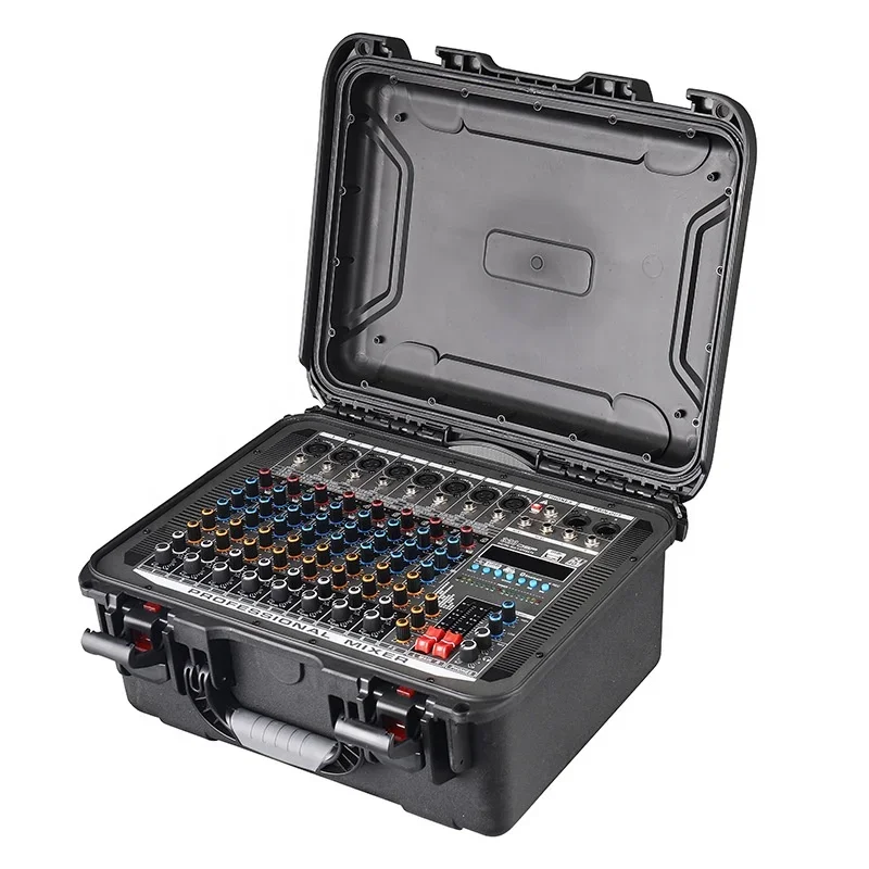 Xtuga Profesional 8 Kanal All in One Portable Travel Case High Power 320 Jenis Efek Digital Audio Amplifier Mixer