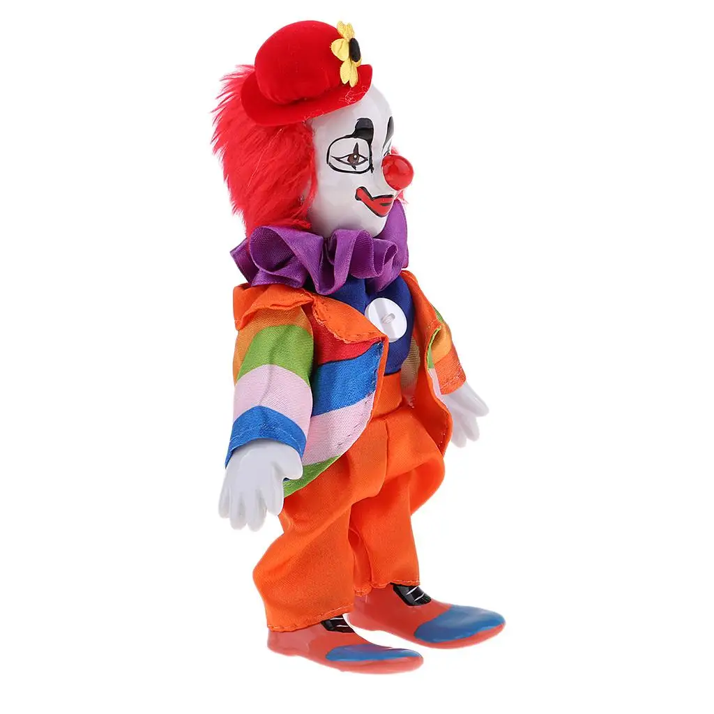 Porcelain Clown Dolls Articulated Figurine Doll Model for Home Decoration and Halloween Party Accessory