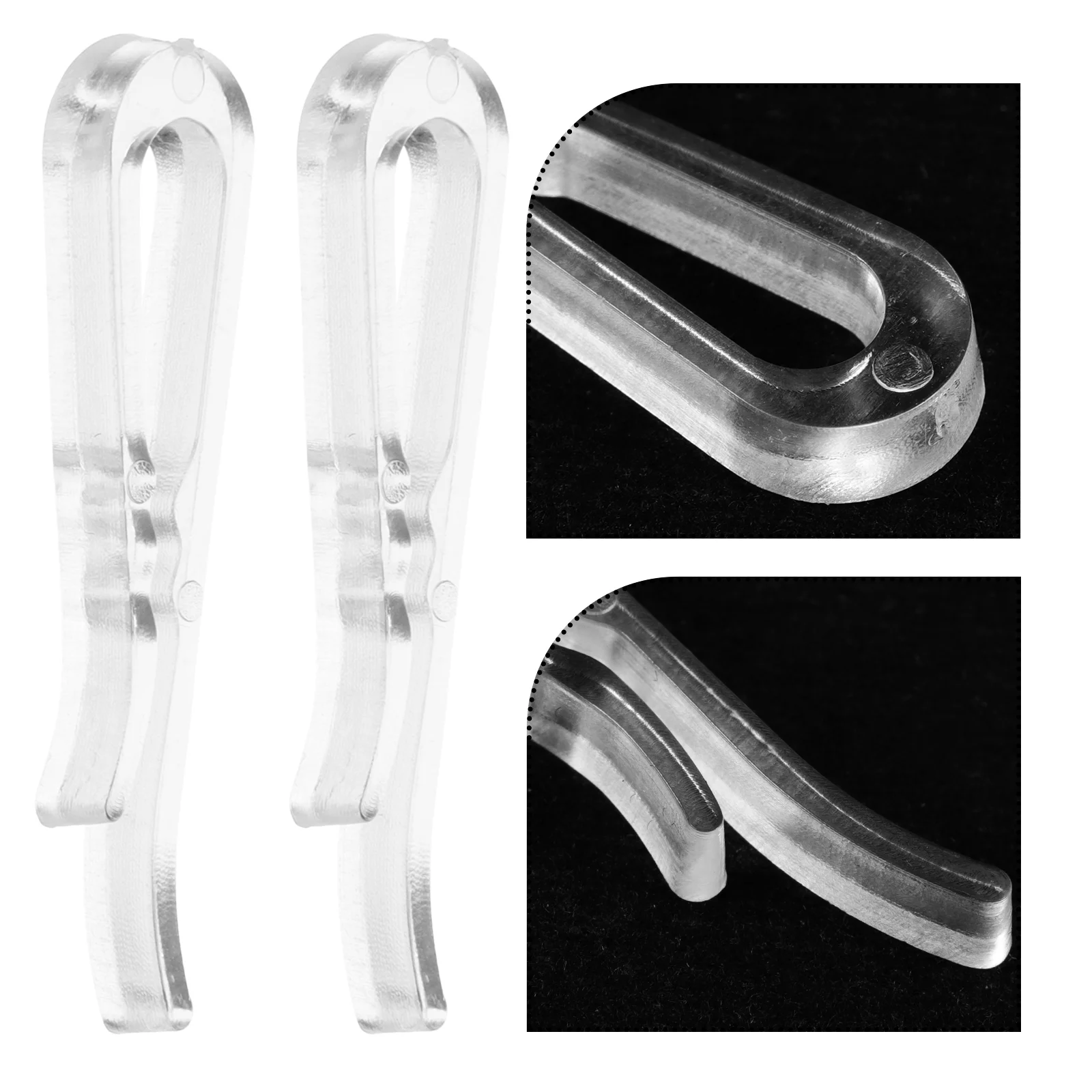 100pcs Plastic Transparent Clip Multifunction Stockings Cloth Clip Toothed Clothespin for Shirt Briefs Sock Pants