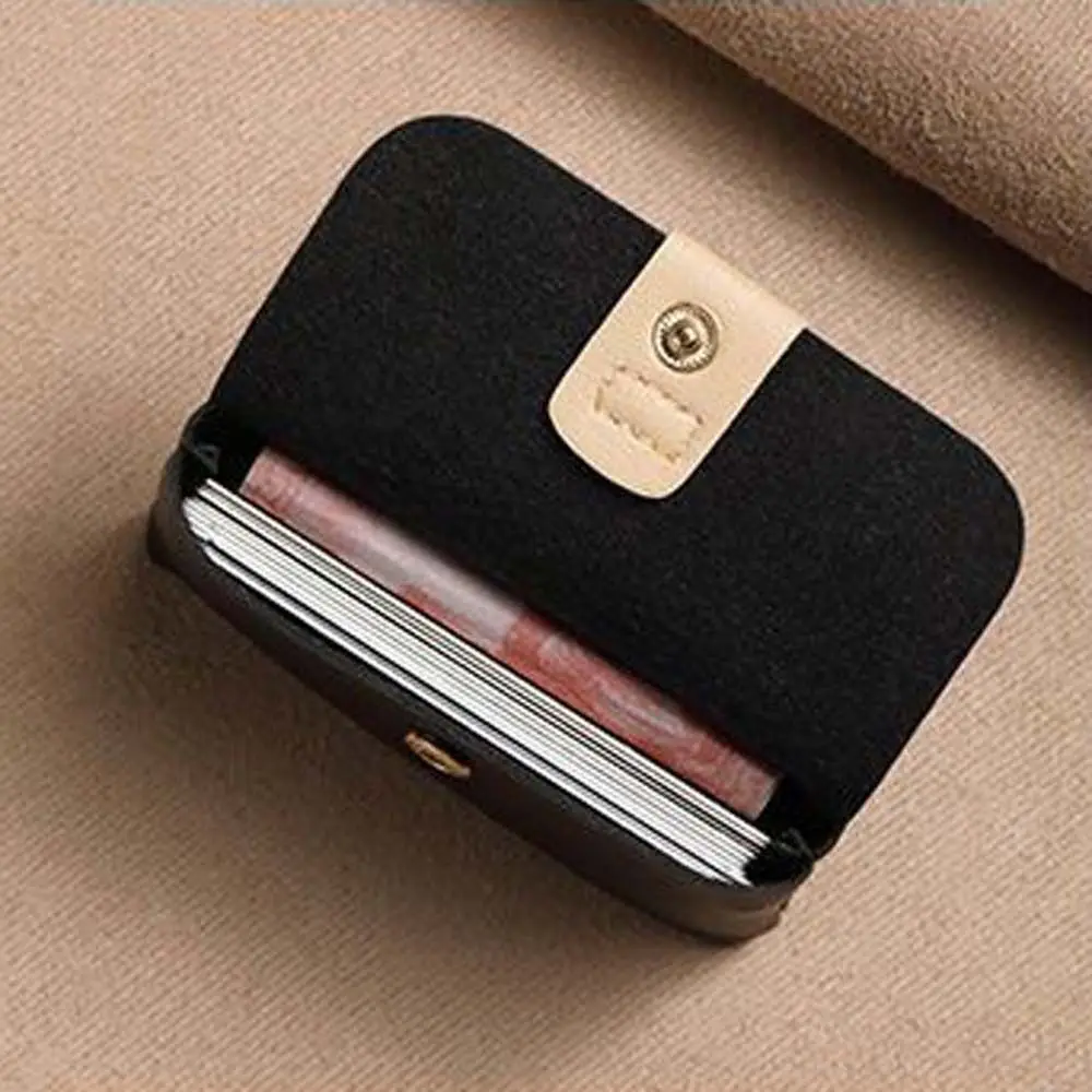 Solid Color Short Coin Purse Large Capacity Waterproof Small Leather Wallet Earphone Bag Korean Style ID Credit Card Holder