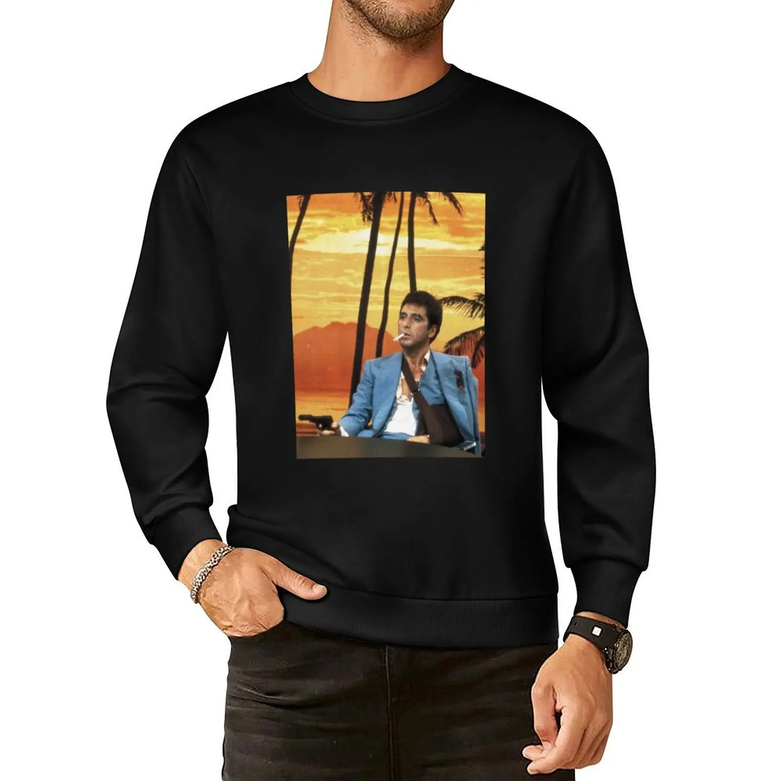 

Scarface Pullover Hoodie men's sweat-shirt set anime clothing tracksuit men's sweatshirt