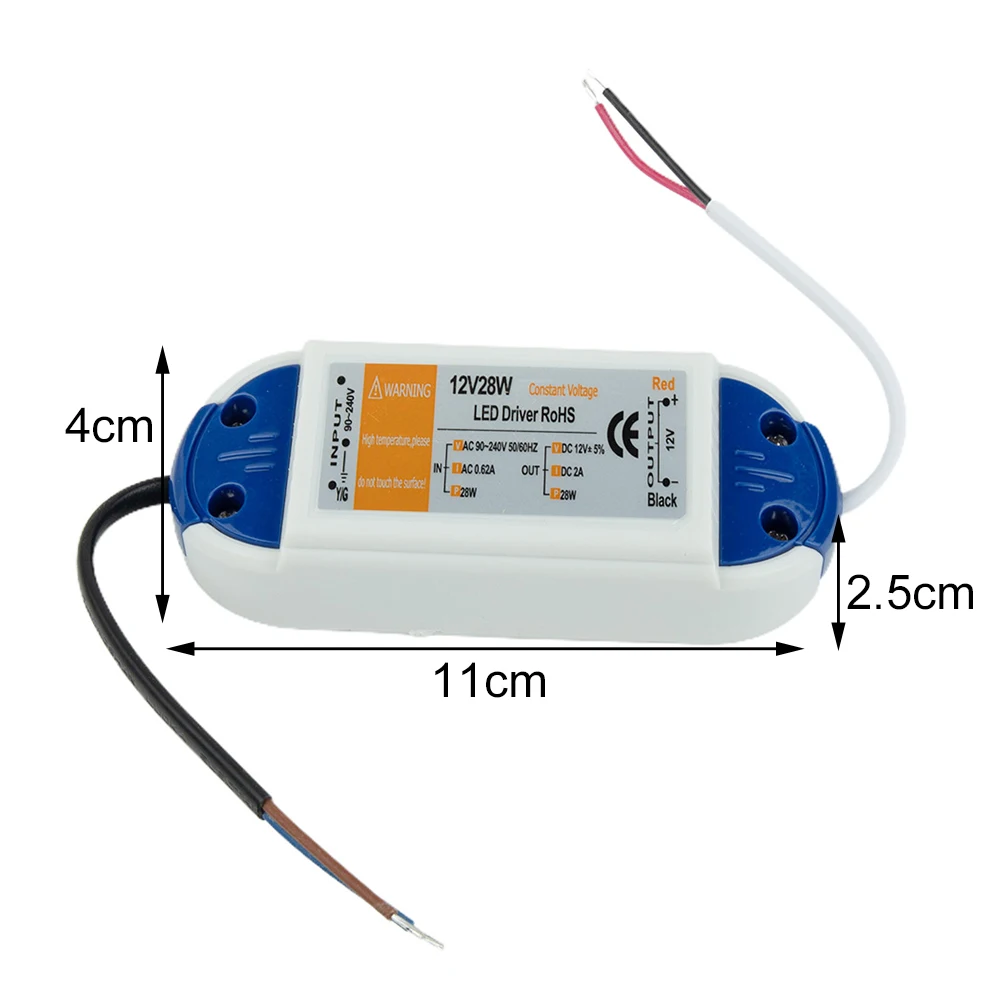 Für LED-Treiber-Netzteil 240 V 12 V DC-Transformator für LED-Streifenlichter, Sicherheitskameras und WLAN-Router