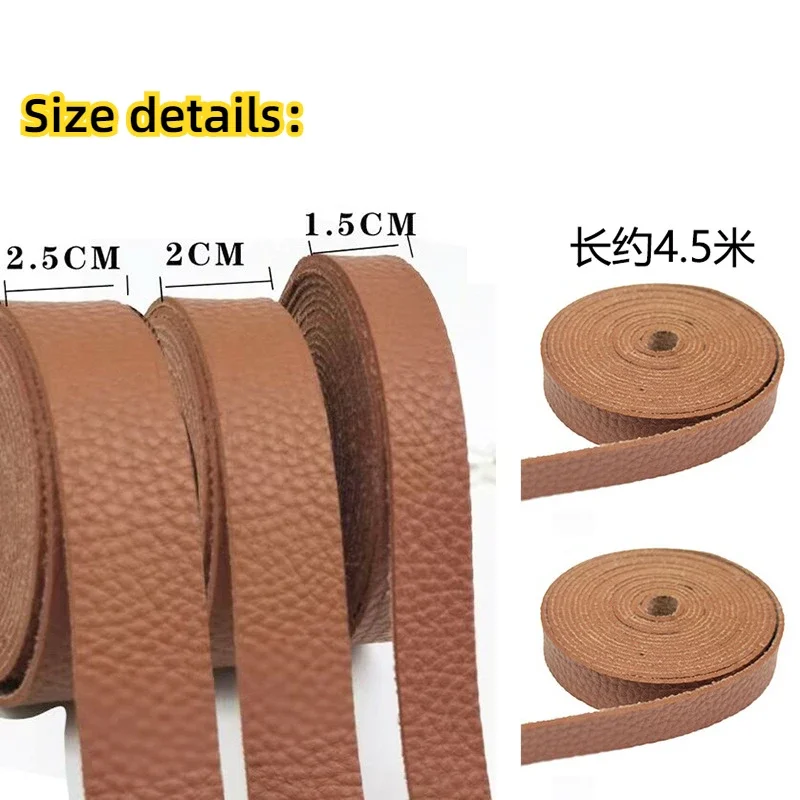 4.5Meters Long DIY Crafts Leather Strap Wide Leather Craft Strips DIY Pet Collars Traction Ropes Belts Keychains Watch Straps