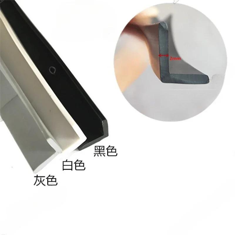 Custom Rubber Angle Corner Protecor Edge Encloser Shield Collision Avoidance Gasket L Strip 8x10mm White Black Gray