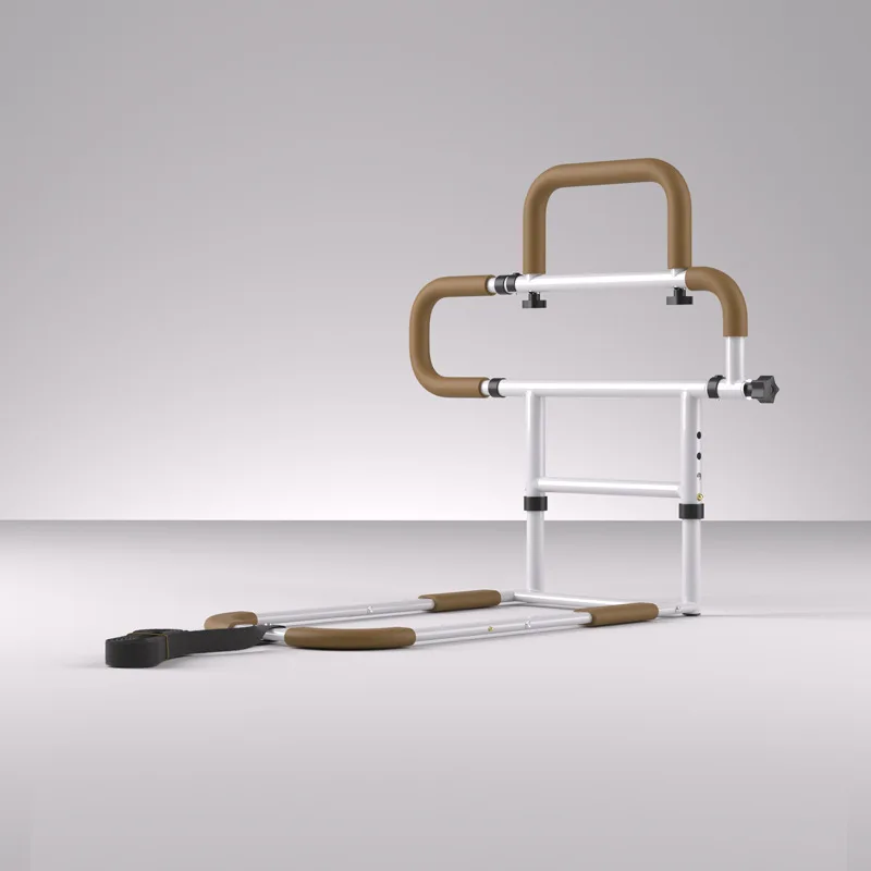 No-Drill Bed Rail for Elderly, Flip-Up Standing Assist Handle for Pregnant Women, Anti-Fall Safety Guard for Home Bed