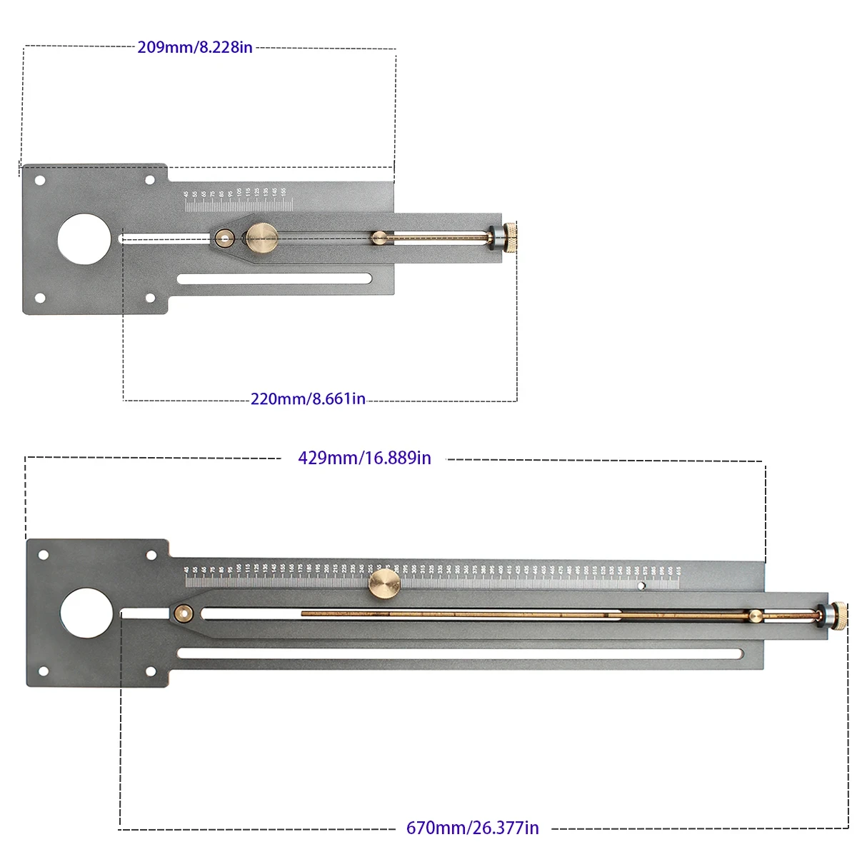 Gabarit de coupe circulaire pour tondeuse à main électrique, routeur à bois, fraisage, rainurage, machine de coupe, bricolage, outils de travail de calcul