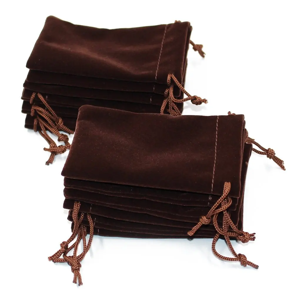 100-Pack Best Sell Velvet Gift Bags Bulk Jewelry Packaging Necklace Ring Earrings Storage Pouches DIY Wedding Favor Goodie Bag