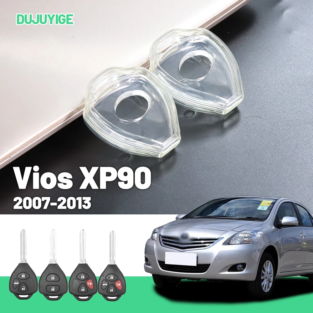 

Прозрачный чехол для ключей из ТПУ для Toyota Vios XP90 2007-2013, защитный чехол для брелока, автомобильные аксессуары 2008 2009 2010 2011 2012