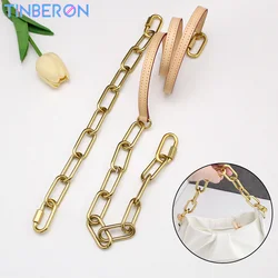 TINBERON Handbag Chain Bag Strap Genuine Leather Shoulder Straps Vintage Gold Chain Women's Bag Decorative Chain Bag Accessories