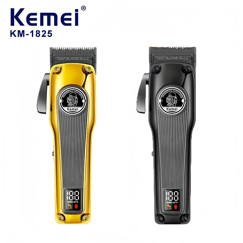 Kemei KM-1825 High-Quality Professional Electric Hair Clipper, USB Rechargeable Design,Cordless Hair Clipper for Men's Salon Use