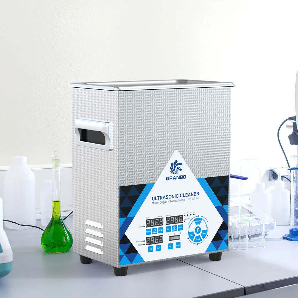 Granbo Acciaio inossidabile 4.8L 150W Pulitore ad ultrasuoni ad alta frequenza Timer digitale multifunzione Riscaldamento Degas Sweep Pulse