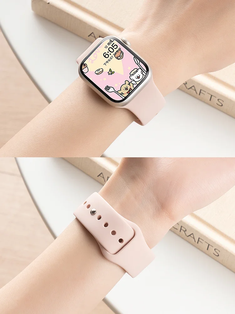 Cinturino in silicone per cinturini Apple Watch 45mm 44mm 40mm 41mm 42mm-46mm braccialetto sportivo serie iwatch 8 7 6 5 4 3 SE 9 10 Ultra 2 49mm