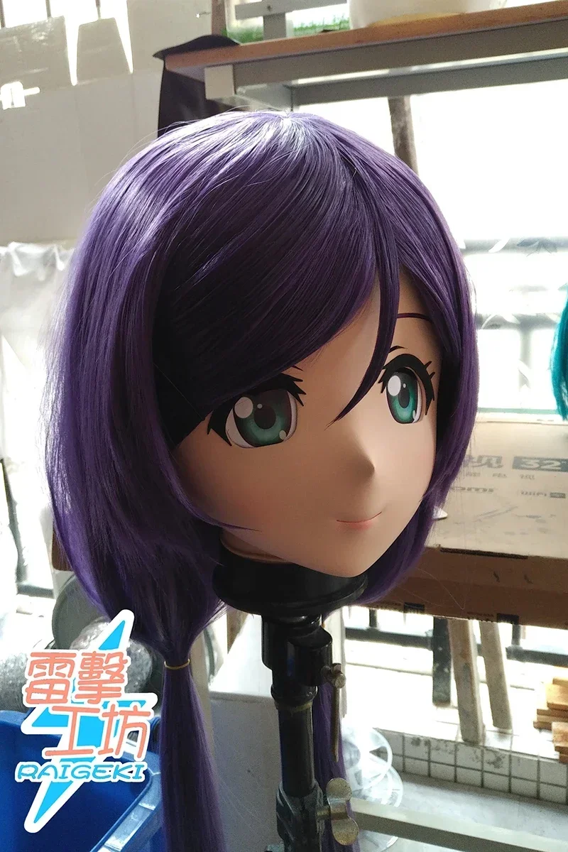 (RAIGEKI MAKS 16) resina 3/4 cabeza mujer/niña Kigurumi Anime Cosplay máscaras Crossdress Japón papel Lolita muñeca travesti BJD Cos