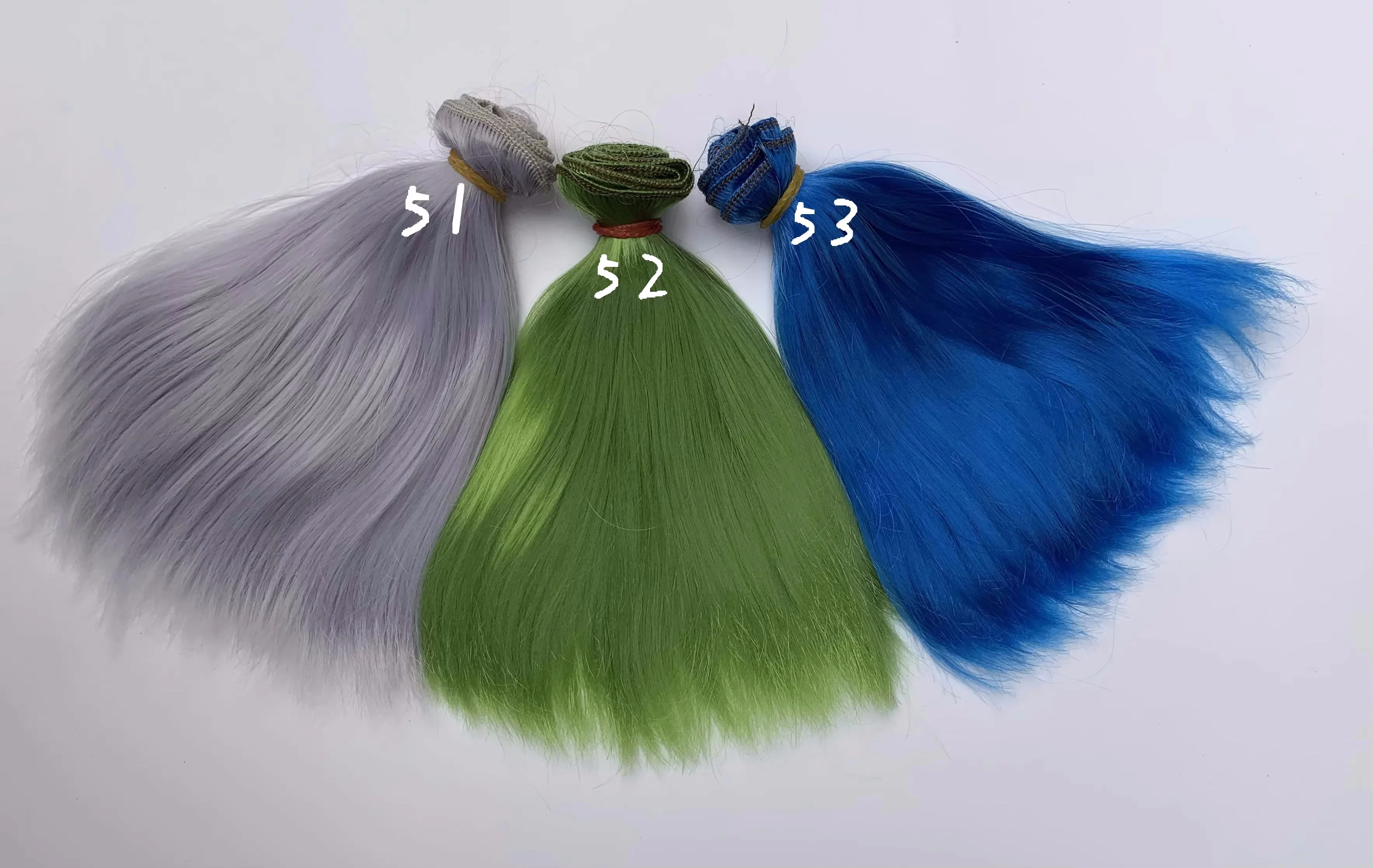 

BJD/SD Doll Wig Long Straight Bundles 15cm 20cm 25cm Toy Girls Brown Imitation Mohair Soft Milk Silk Hair Gifts Doll Accessories