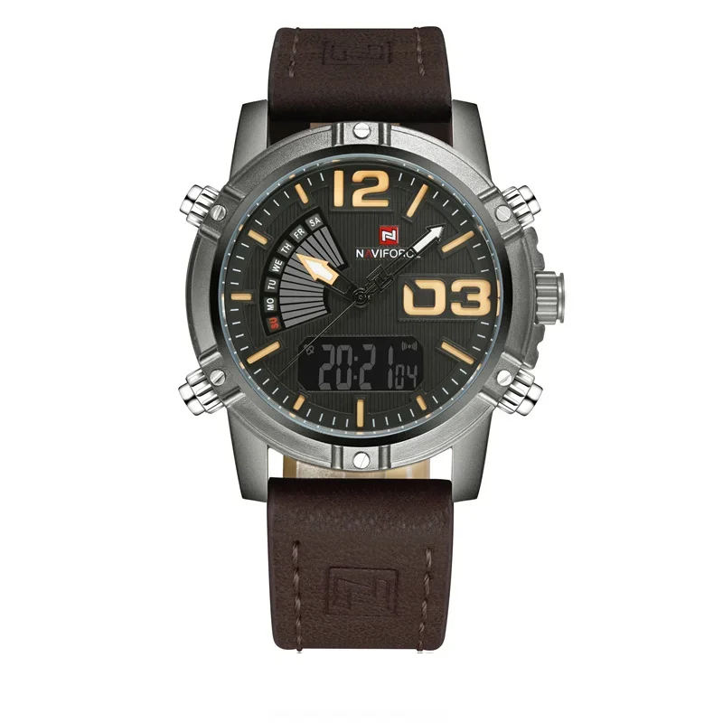 Top Brand NAVIFORCE Mens Luxury Digital Quartz Watches Sport Military Wrist watch Male Casual Clock Watches Relogio Masculino