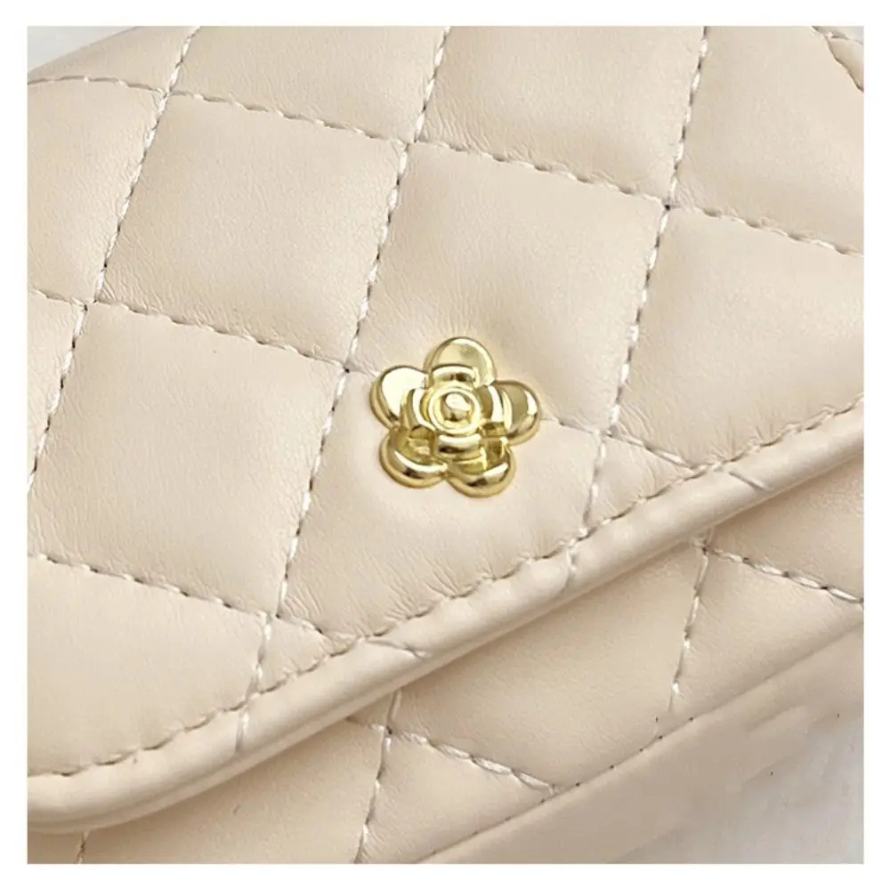 Decorative Chain Crossbody Bag Fashion PU Leather Mini Handbag Solid Color Evening Bag Women