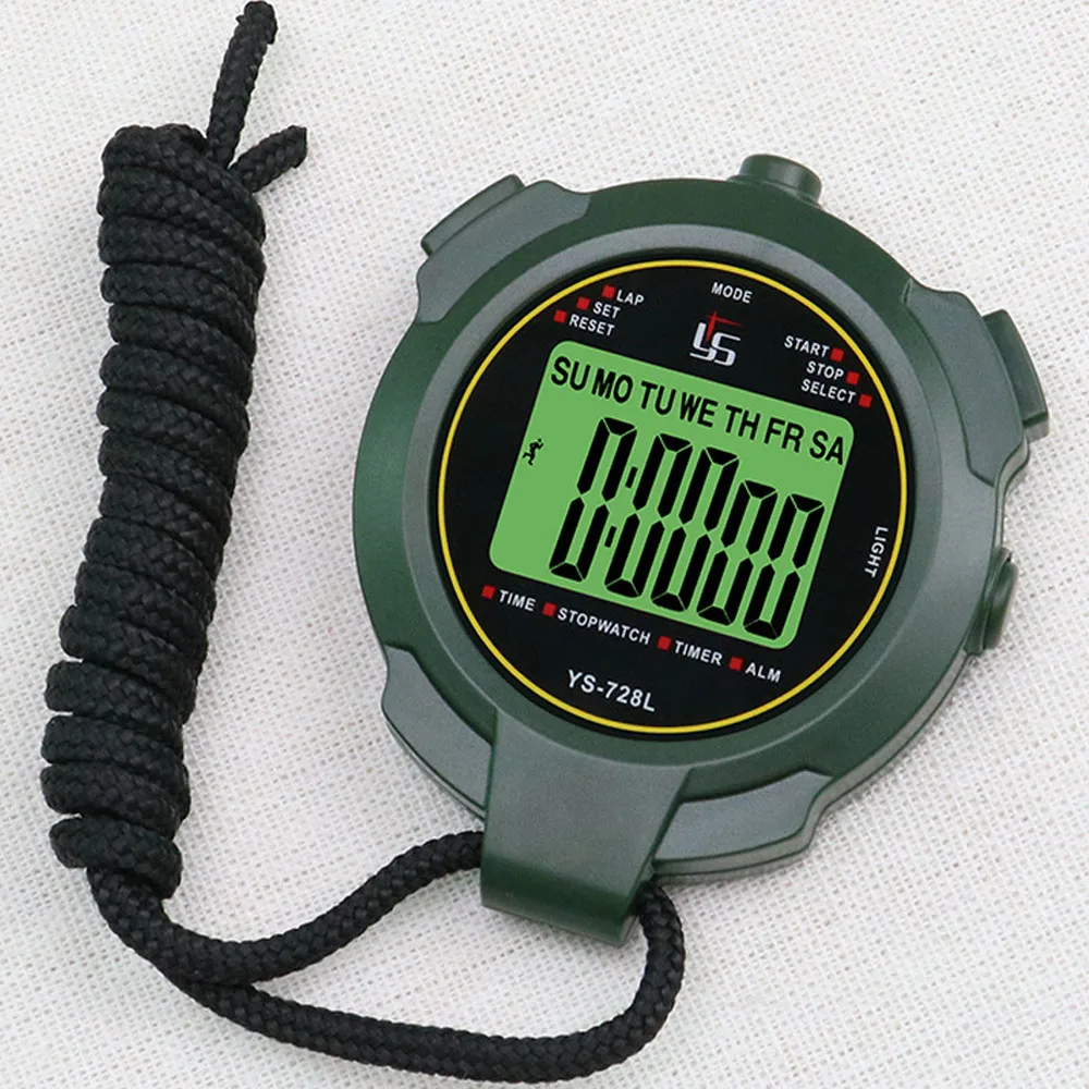 Digital Stopwatch Handheld LCD Sports Stopwatch Waterproof Training Timer Electronic Outdoor Running Chronograph Stop Watch