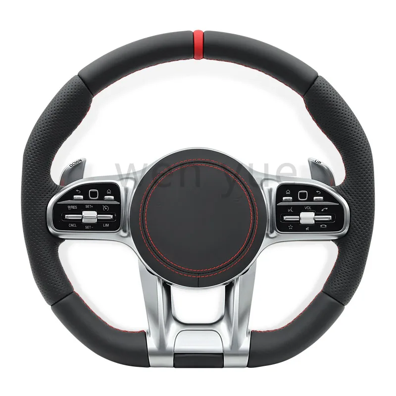 

Leather Car Steering Wheel for C180 C200 C260 C43 C63 E200 E300 E53 E63 S320 S400 S450 S63 GLC200 GLC260 W205 W213 W222 W167