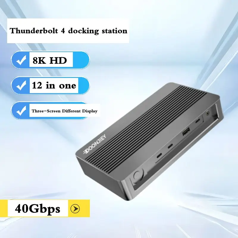 Thunderbolt 4 Expansion Dock 12-in-1 USB4 Extension Dock 8K Screen Mirroring Multi-Screen Display Expansion Dock 40G