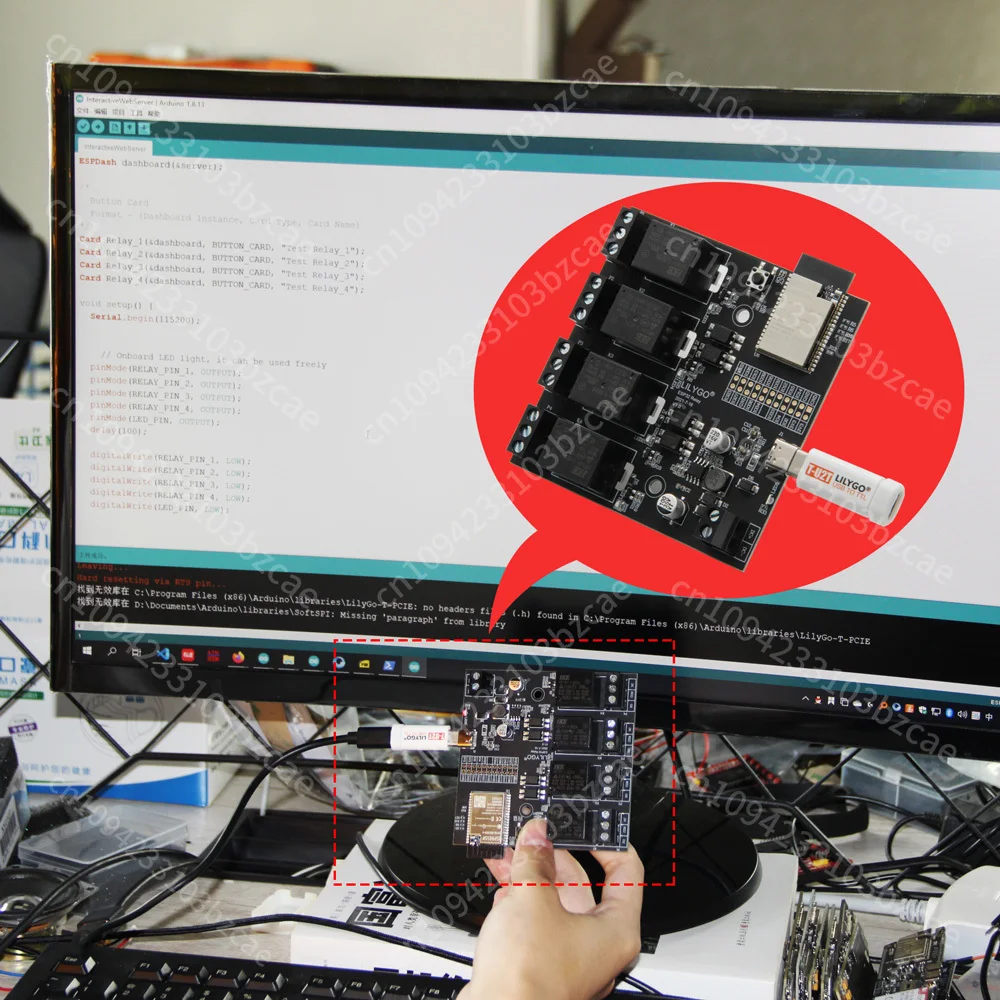 Placa de desarrollo LILYGO T-Relay ESP32, WiFi de 4 vías para módulo de relé Bluetooth con Control de interruptor remoto Flash de 4MB