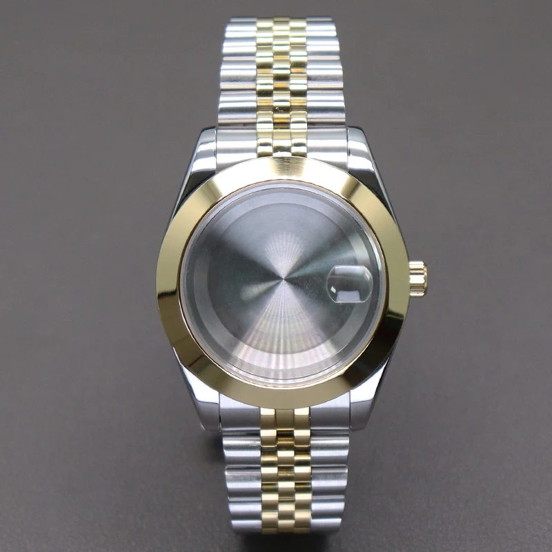 Gold And Silver 36mm 40mm Men High Quality Watch Case Sapphire Glass For Seiko Nh34 Nh35/36 Miyota 8215 Movement Cadran Air King