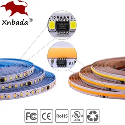 WS2811 2835SMD/COB DIM LED Strip Light indirizzabile IC DC24V 50W flessibile ad alta densità FOB COB Led Lights RA90 3000K 4000K 6000K