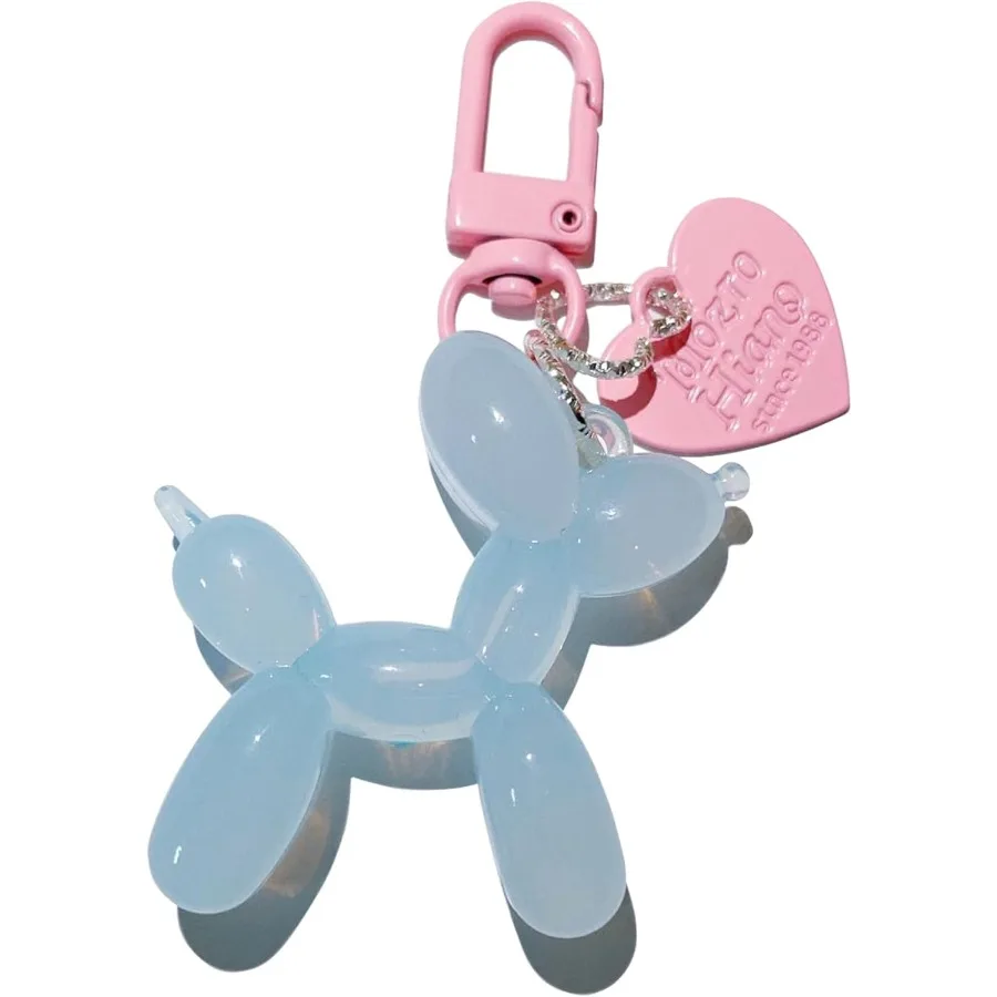 

LAEKOU Jelly Balloon Dog Design Keychain for Women Cute Girls Key Chain Bag Charms Accessories for Car Purse Backpack