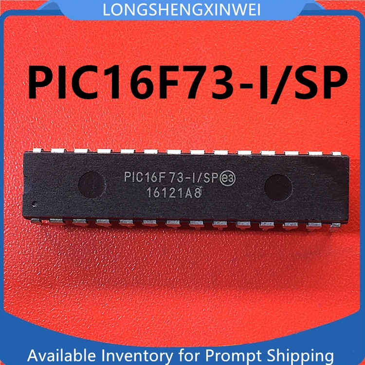 1PCS New  PIC16F73-I/SP PIC16F73 Inline DIP-28 8-bit Microcontroller MCU Original