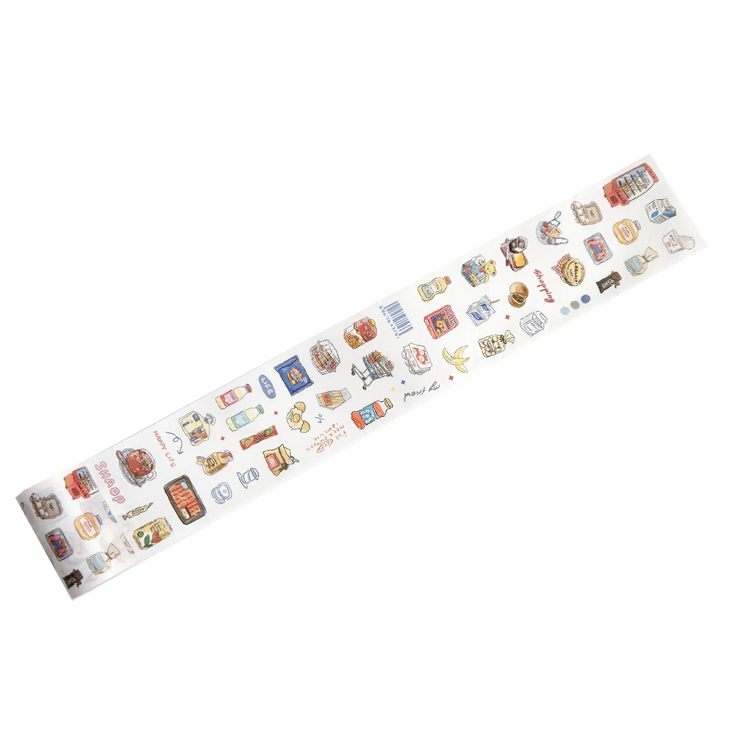 Gestanztes Washi-Tape Mini Light Life für Scrapbook-Dekoration und wiederverwendbare Journalaufkleber für minimalistische Heimwerker