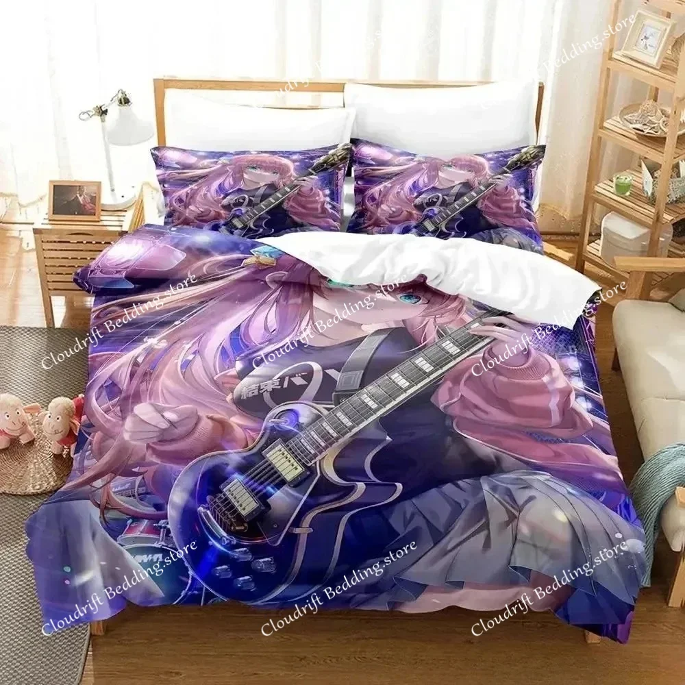 

Новый комплект постельного белья Gotou Hitori: односпальный, двуспальный, королевский размер, для взрослых и детей, для спальни, пододеяльники, аниме-дизайн, паруры де лит