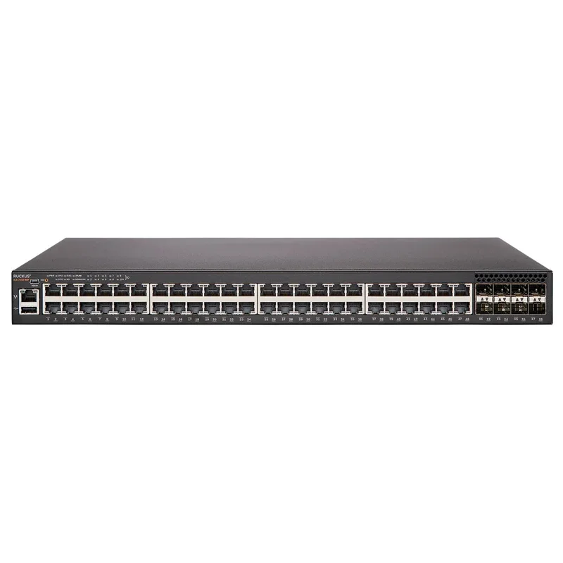 

RUCKUS BROCADE ICX7250-48P ICX Switches Layer 3 POE+ Switch 48x10/100/1000Mbps PoE+Ports 740W 8x1GbE Uplink/Stacking SFP+