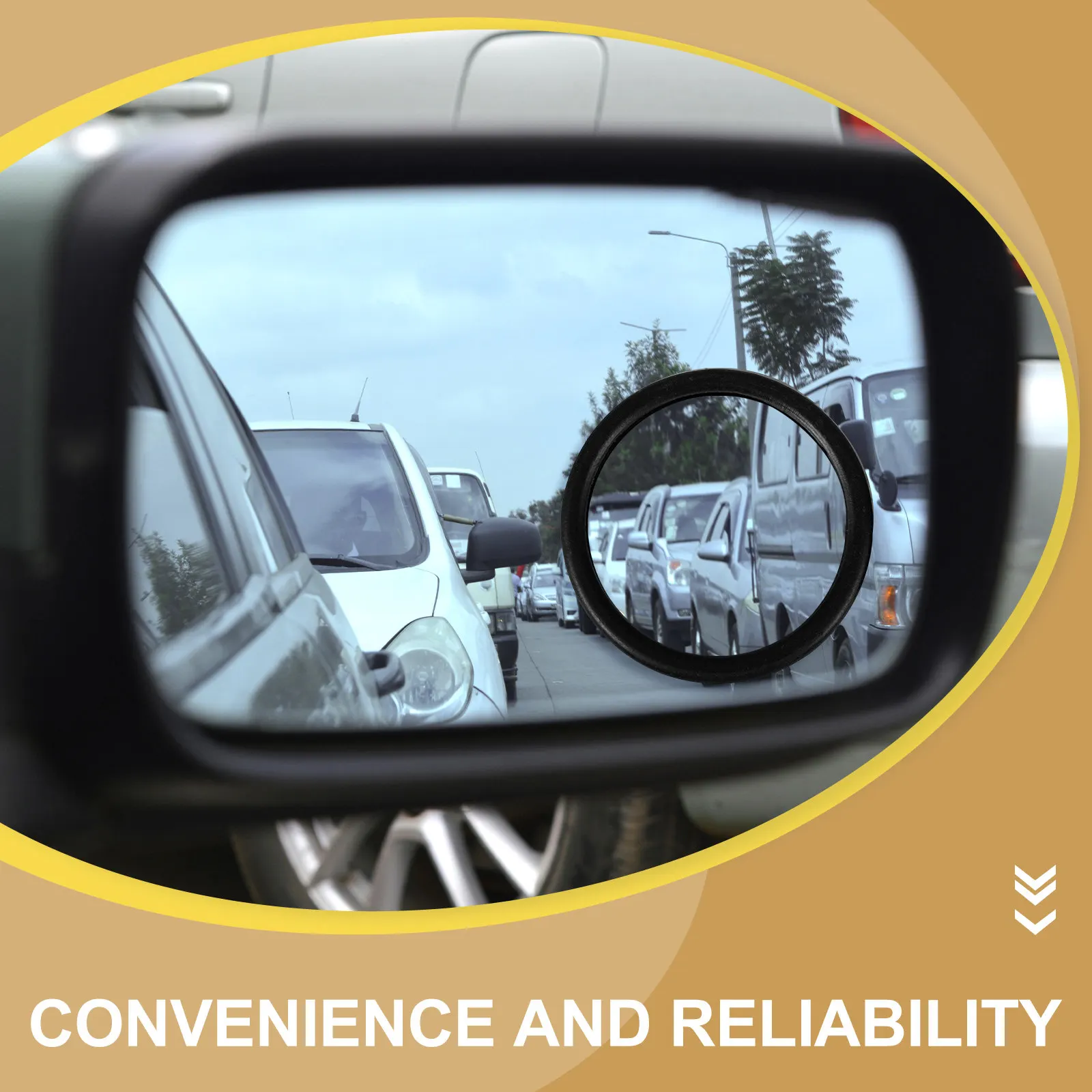 

1Pair Side Mirror Blind Spot Mirror - Sleek Design Automotive Exterior Accessory for Unobstructed Rearview on Vehicles
