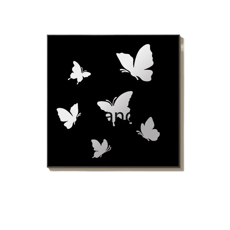 

Lmm retro butterfly mirror painting living room decorative painting porch restaurant hanging painting niche art