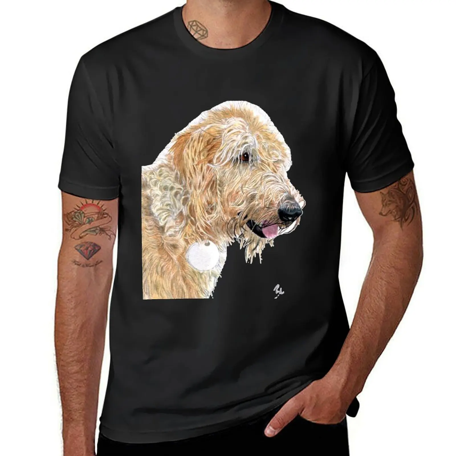 

Cream Labradoodle T-Shirt animal prinfor boys Blouse anime clothes mens champion t shirts