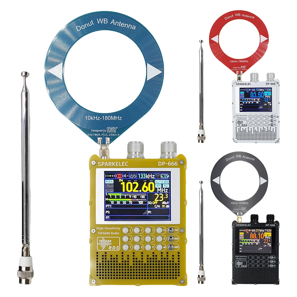 

DP-666 TEF6686 Radio High Sensitivity Full Band FM AM Short Wave Radio with LCD Display High Sensitivity DSP Receiver