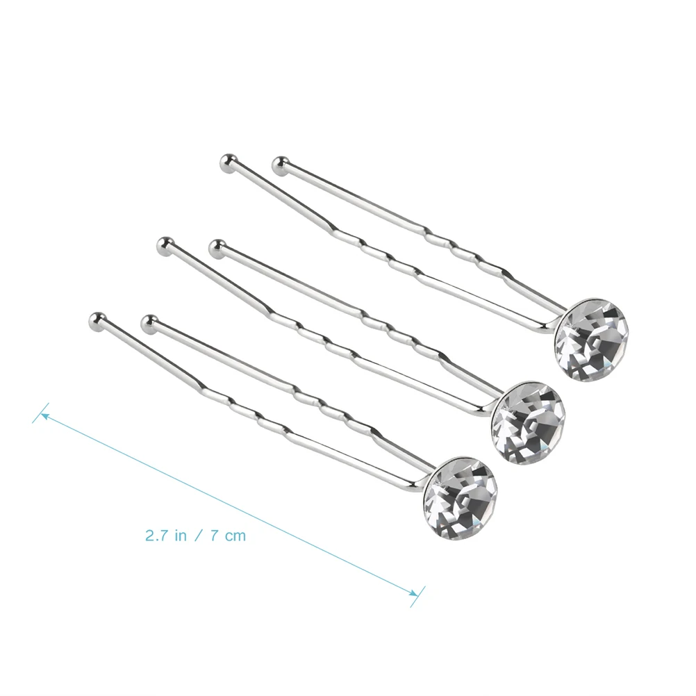 

20pcs Water Rhinestone Hair Clips U Shaped Hairpins Durable Metal Elegant Hair Accessories Jewelry Decorations Gift Headwear