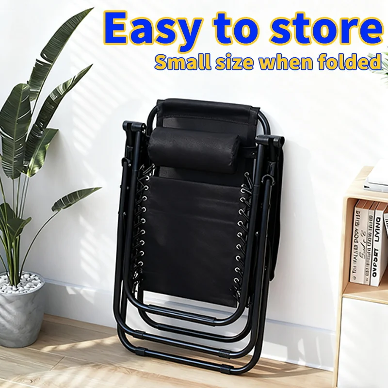 كرسي خارجي فاخر من الحديد بدون جاذبية على الطراز الحديث قابل للطي ومحمول للباب الخلفي ومتين ومريح على الشاطئ