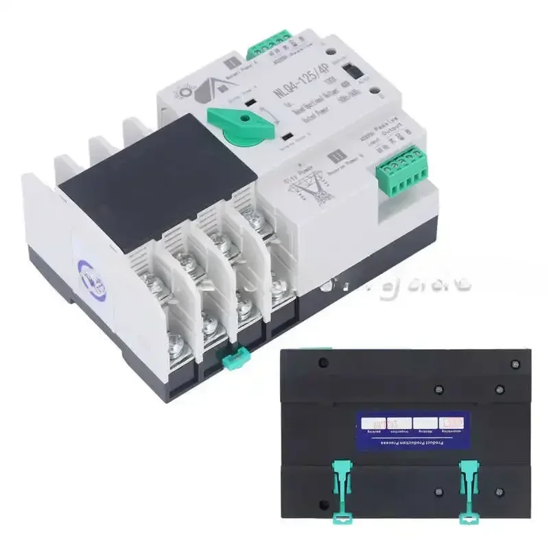 

For NLQ4-125/4P Dual Power Automatic Transfer Switch Rail Type Installation Design Millisecond Circuit Fast Controller 100A 220V