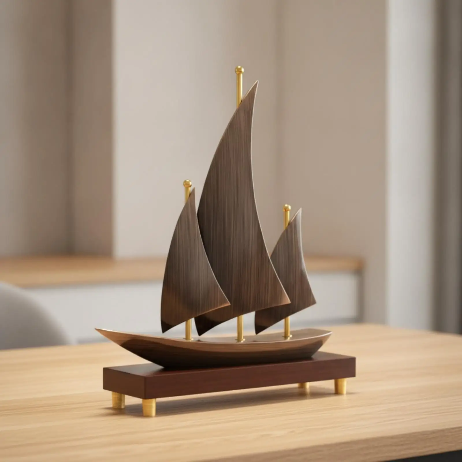 Sailboat Pen Holder Nautical Sailboat Pen Holder with Gift Box Desk Holder Stylish Sculptural for Teachers, Home Workspace
