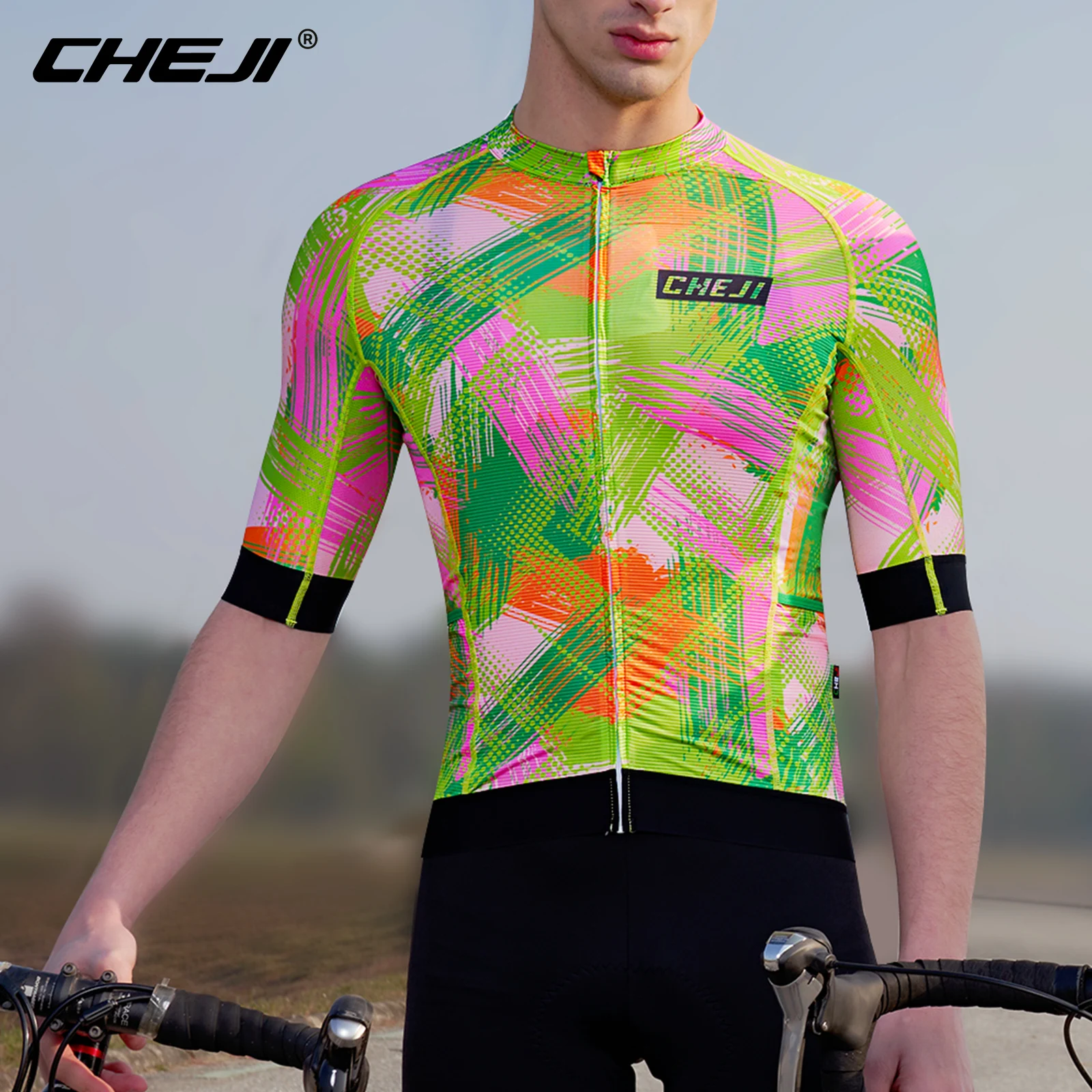 CHEJI-Men\'s Cycling Jerseys, Short Sleeved Tops, Quick Dry, Clothing, Bike, Bicycles, Sports, Spexcel, Summer, New