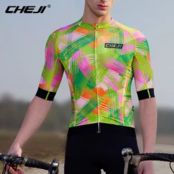 CHEJI-Men's Cycling Jerseys, Short Sleeved Tops, Quick Dry, Clothing, Bike, Bicycles, Sports, Spexcel, Summer, New