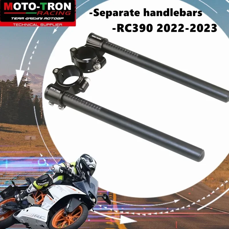MOTO-TRON motocicleta CNC manillar Clip Ons horquilla manillar Clip ons para RC390 2022-2025